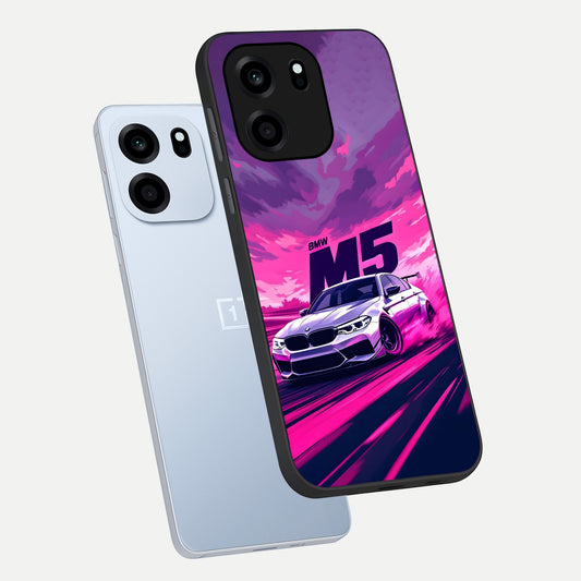  MS Neon Car phone case For OnePlus Nord CE 6 showing premium glass back cover with detailed artwork