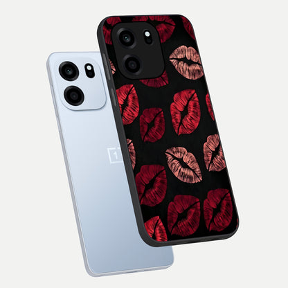  Midnight Kiss Love phone case For OnePlus Nord CE 6 showing premium glass back cover with detailed artwork