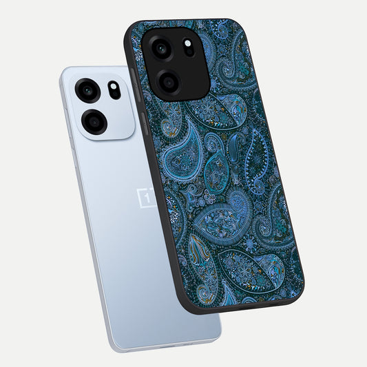  Midnight Paisley Glow phone case For OnePlus Nord CE 6 showing premium glass back cover with detailed artwork