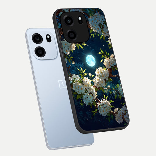  Moonlit Blossom Dream phone case For OnePlus Nord CE 6 showing premium glass back cover with detailed artwork
