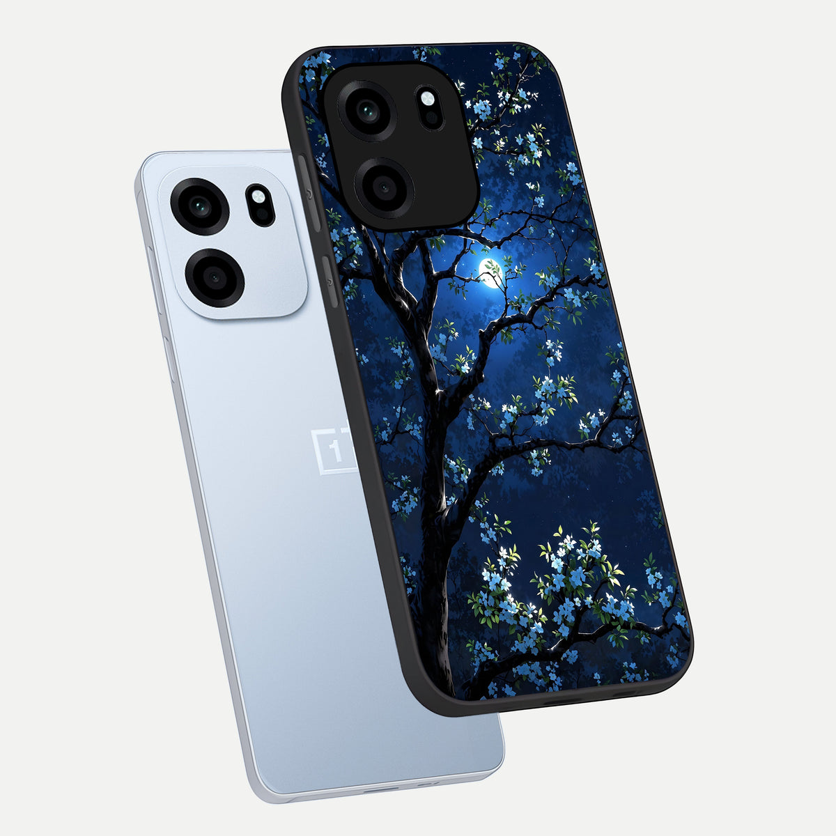  Mystic Floral Night phone case For OnePlus Nord CE 6 showing premium glass back cover with detailed artwork