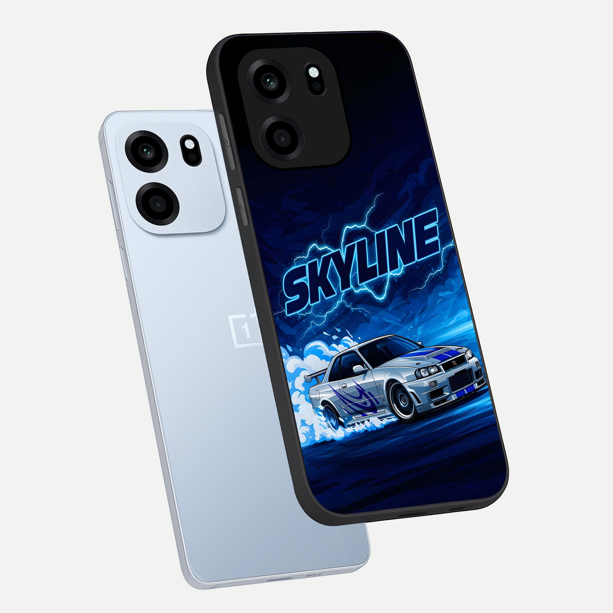  Neon Drift Beast phone case For OnePlus Nord CE 6 showing premium glass back cover with detailed artwork