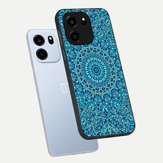  Ocean Bloom Mandala phone case For OnePlus Nord CE 6 showing premium glass back cover with detailed artwork