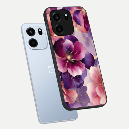  Pink Bouquet Florals phone case For OnePlus Nord CE 6 showing premium glass back cover with detailed artwork