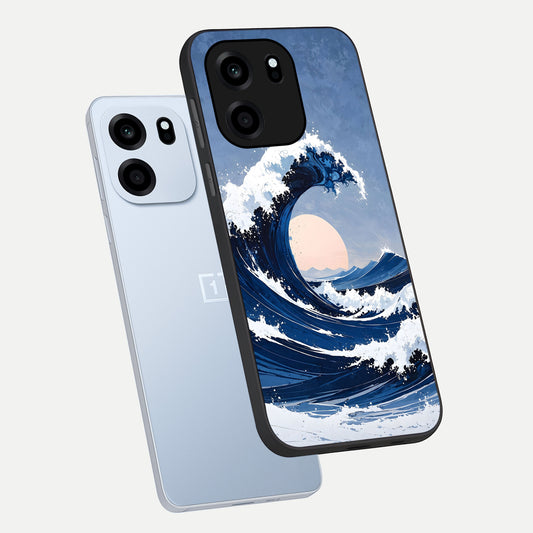  Rising Tide Power phone case For OnePlus Nord CE 6 showing premium glass back cover with detailed artwork