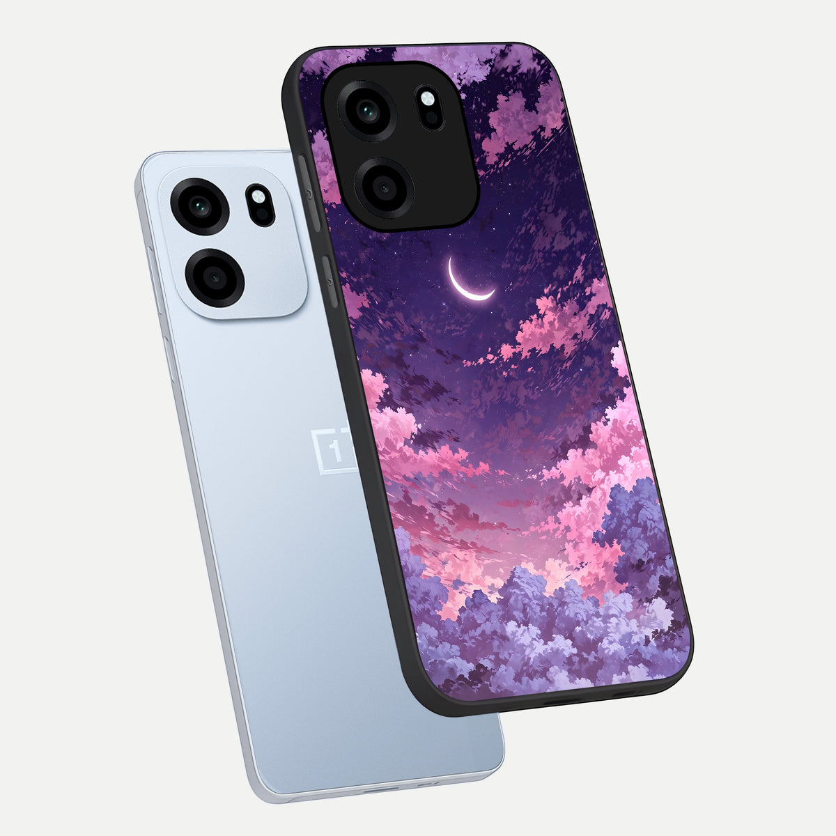  Sky Drift Clouds phone case For OnePlus Nord CE 6 showing premium glass back cover with detailed artwork