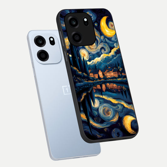  Starry Sky Serenity phone case For OnePlus Nord CE 6 showing premium glass back cover with detailed artwork