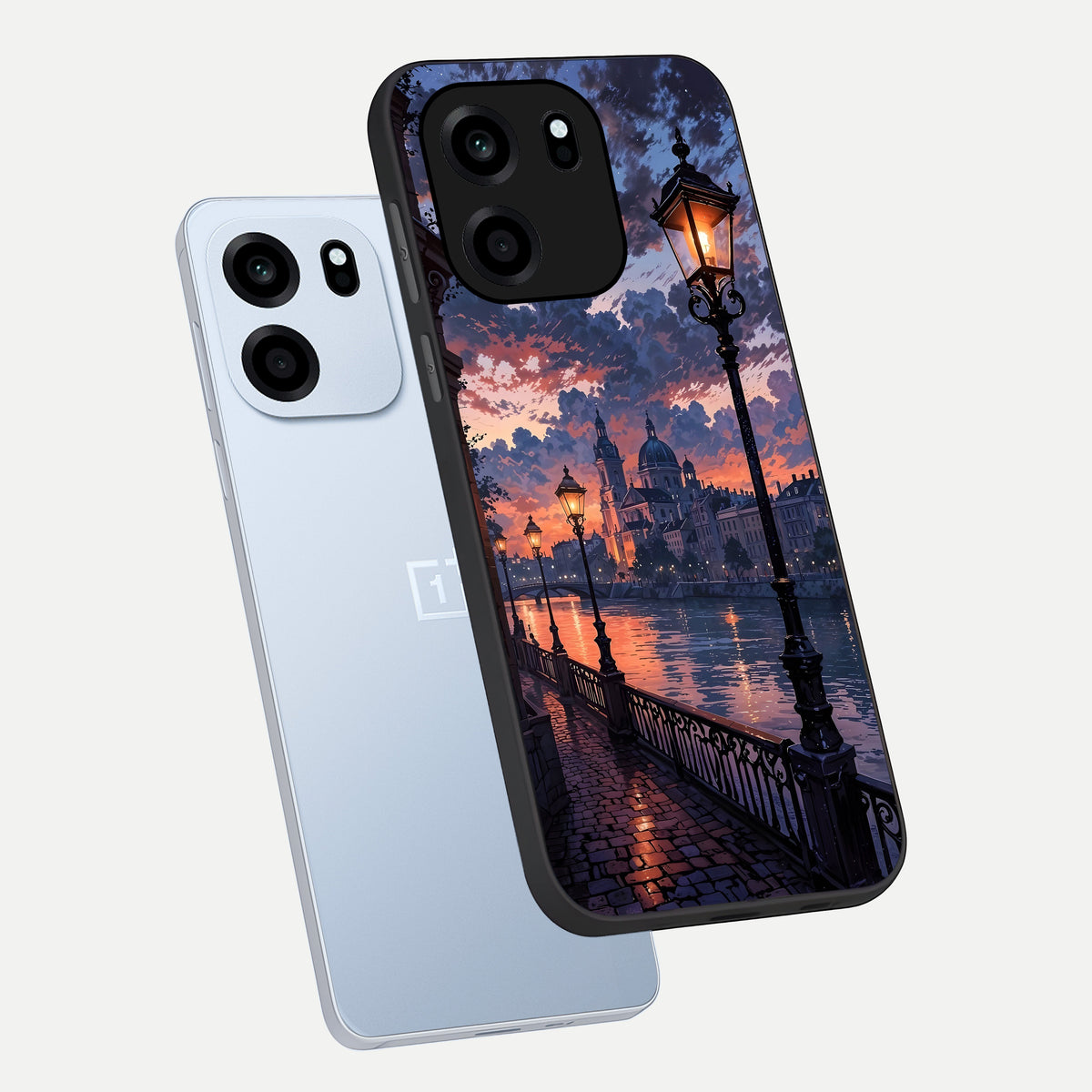  Twilight River Lights phone case For OnePlus Nord CE 6 showing premium glass back cover with detailed artwork