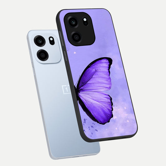  Violet Dream Wing phone case For OnePlus Nord CE 6 showing premium glass back cover with detailed artwork