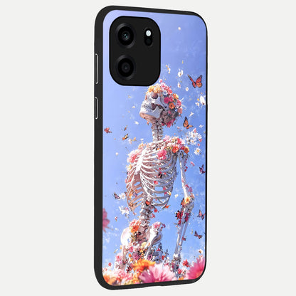  Bloom Beyond Bones back cover For OnePlus Nord CE 6 slim fit glass case with vibrant aesthetic design
