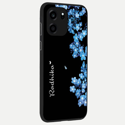  Blue Petal Dream Custom Name back cover For OnePlus Nord CE 6 slim fit glass case with vibrant aesthetic design
