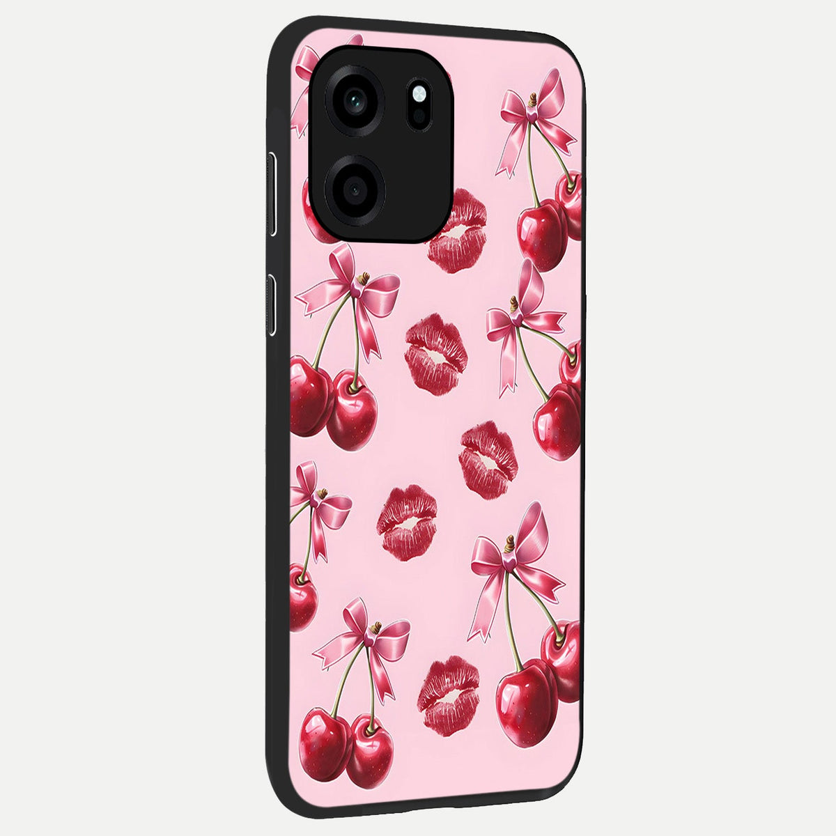  Cherry With Lips back cover For OnePlus Nord CE 6 slim fit glass case with vibrant aesthetic design