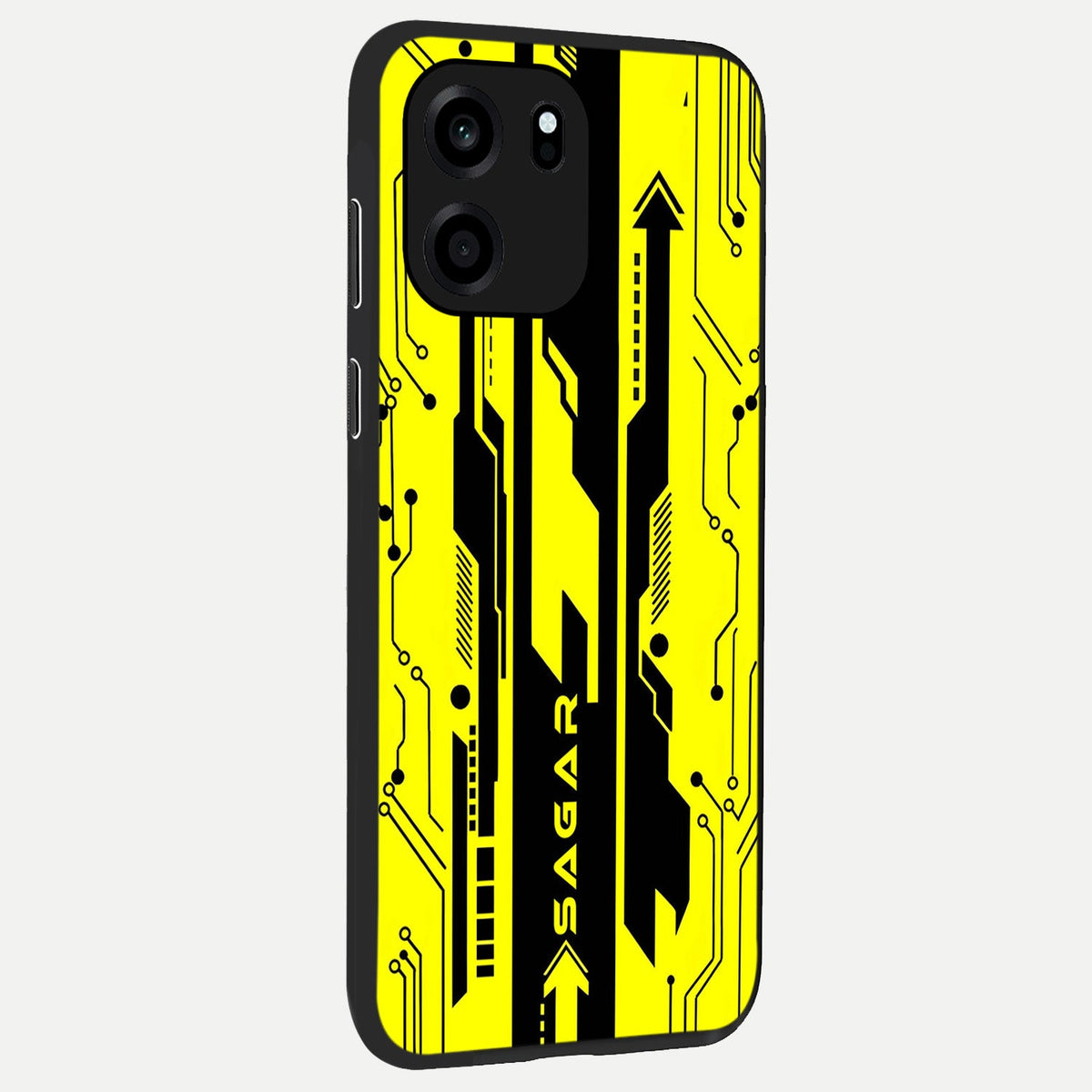  Electric Pulse CYBERPUNK Custom Name back cover For OnePlus Nord CE 6 slim fit glass case with vibrant aesthetic design