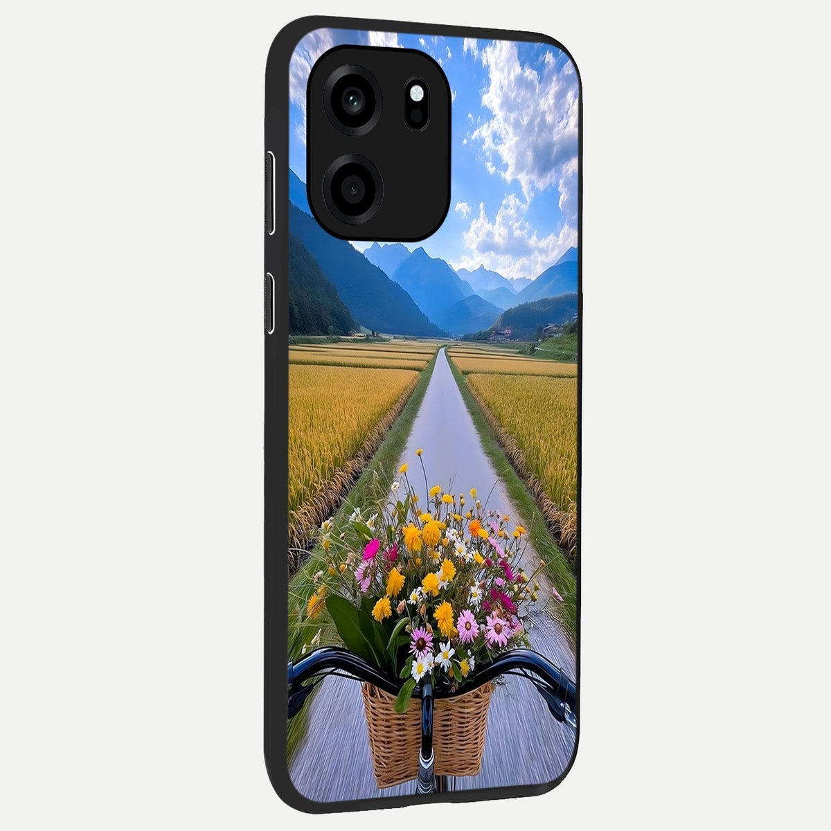  Golden Field Journey back cover For OnePlus Nord CE 6 slim fit glass case with vibrant aesthetic design