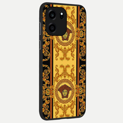  Golden Royal Heritage back cover For OnePlus Nord CE 6 slim fit glass case with vibrant aesthetic design