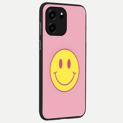  Happy Pink Mood back cover For OnePlus Nord CE 6 slim fit glass case with vibrant aesthetic design
