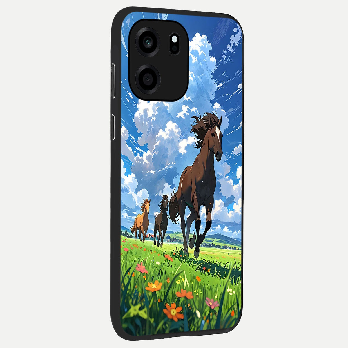  Majestic Horses Galloping back cover For OnePlus Nord CE 6 slim fit glass case with vibrant aesthetic design