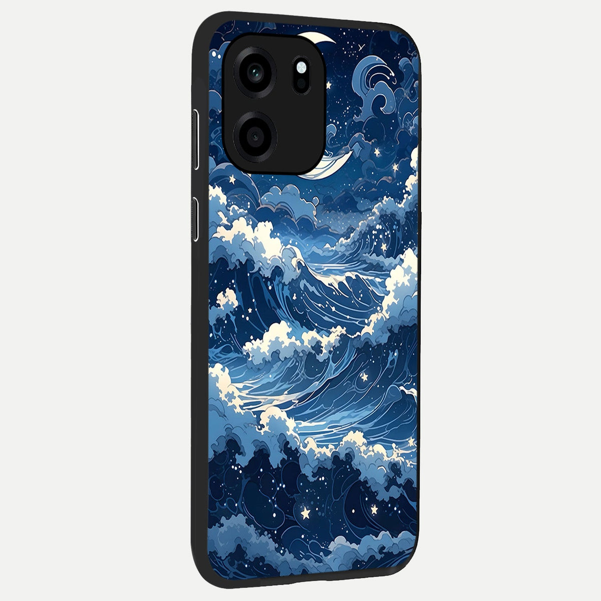  Ocean Moon Waves back cover For OnePlus Nord CE 6 slim fit glass case with vibrant aesthetic design