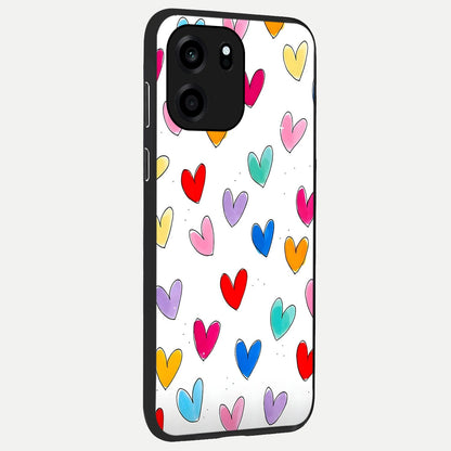  Playful Love Doodles back cover For OnePlus Nord CE 6 slim fit glass case with vibrant aesthetic design
