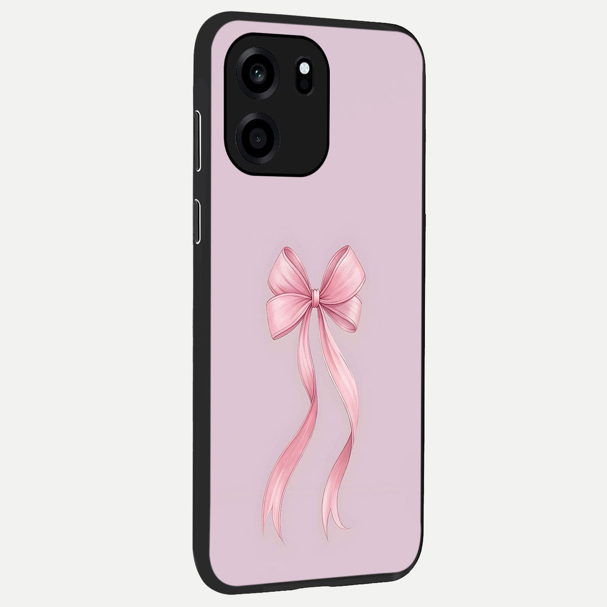  Soft Blush Bow back cover For OnePlus Nord CE 6 slim fit glass case with vibrant aesthetic design