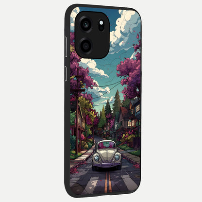  Vintage Street Drive back cover For OnePlus Nord CE 6 slim fit glass case with vibrant aesthetic design