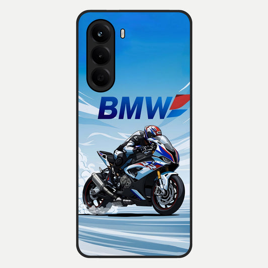  BMW Power Drift Glass Case For OnePlus Nord CE 6 Lite back cover – full design glossy printed glass finish