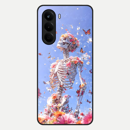  Bloom Beyond Bones Glass Case For OnePlus Nord CE 6 Lite back cover – full design glossy printed glass finish
