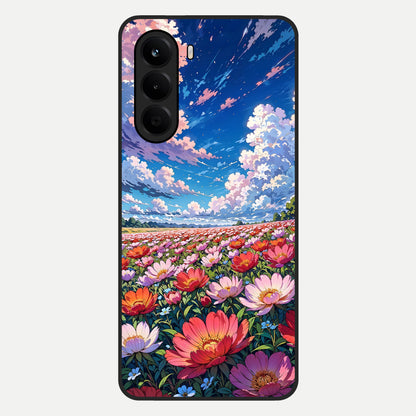  Blossom Sky Field Glass Case For OnePlus Nord CE 6 Lite back cover – full design glossy printed glass finish