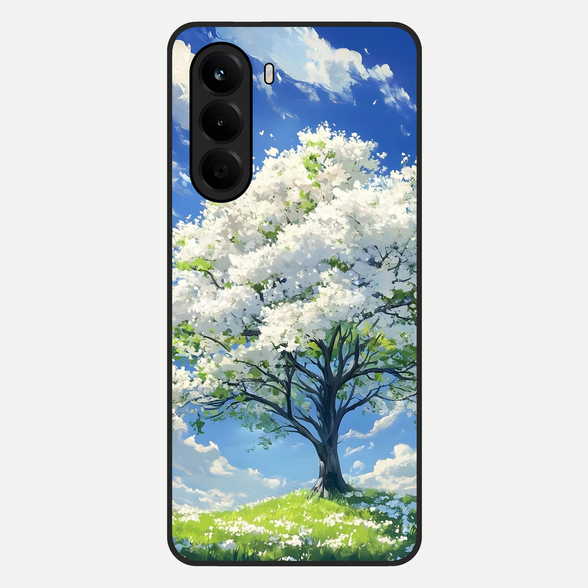  Blossom Sky Serenity Glass Case For OnePlus Nord CE 6 Lite back cover – full design glossy printed glass finish