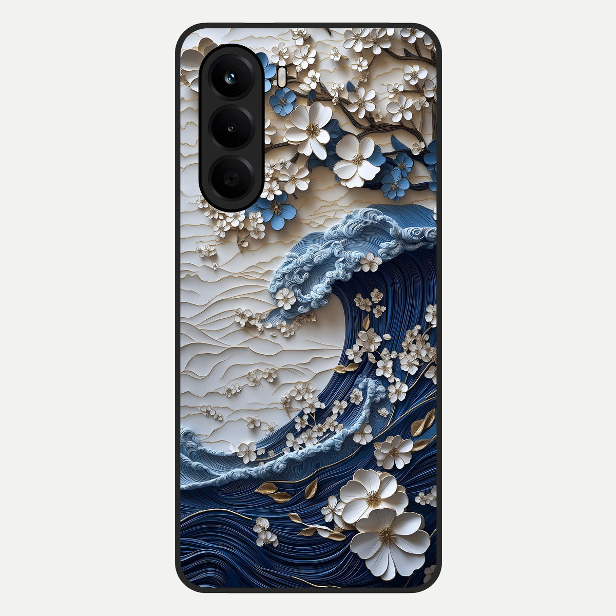  Blossom Wave Art Glass Case For OnePlus Nord CE 6 Lite back cover – full design glossy printed glass finish