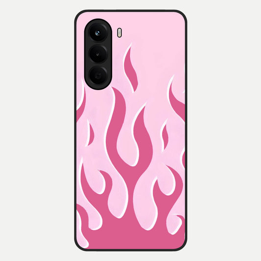  Blush Flame Energy Glass Case For OnePlus Nord CE 6 Lite back cover – full design glossy printed glass finish