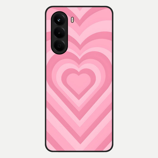  Blush Heart Waves Glass Case For OnePlus Nord CE 6 Lite back cover – full design glossy printed glass finish