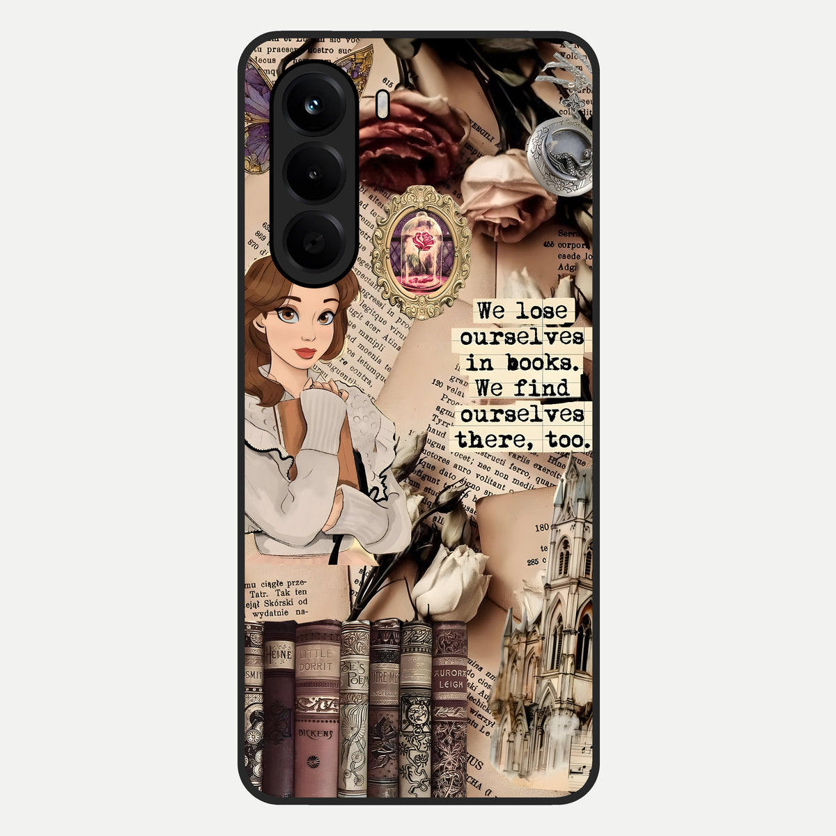  Bookish Dream World Glass Case For OnePlus Nord CE 6 Lite back cover – full design glossy printed glass finish