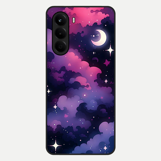  Celestial Moon Magic Glass Case For OnePlus Nord CE 6 Lite back cover – full design glossy printed glass finish