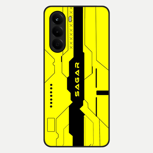  Circuit CYBERPUNK Custom Name Glass Case For OnePlus Nord CE 6 Lite back cover – full design glossy printed glass finish