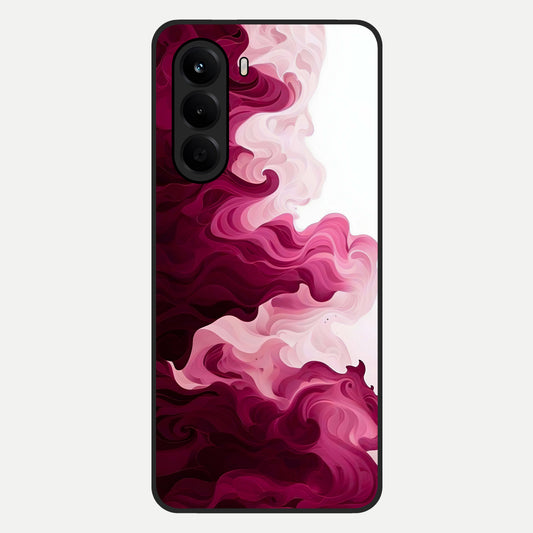  Crimson Wave Flow Glass Case For OnePlus Nord CE 6 Lite back cover – full design glossy printed glass finish