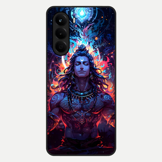  Divine Fire Shiv Glass Case For OnePlus Nord CE 6 Lite back cover – full design glossy printed glass finish
