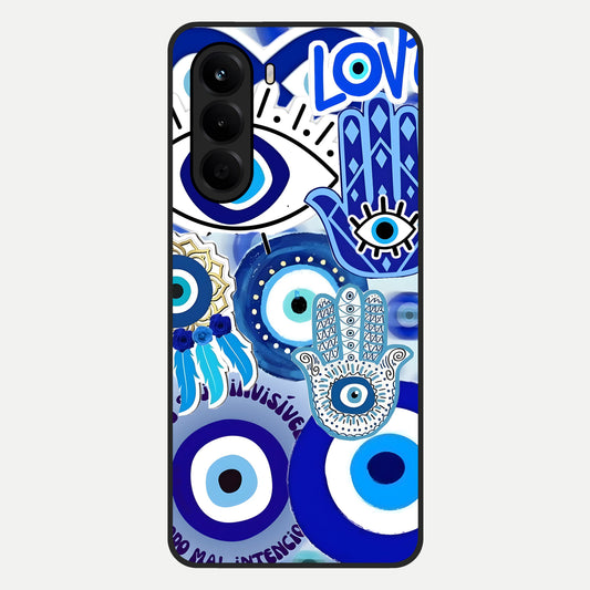  Evil Eyes Dream Glass Case For OnePlus Nord CE 6 Lite back cover – full design glossy printed glass finish