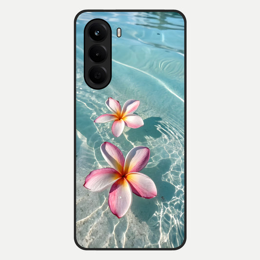  Floating Bloom Bliss Glass Case For OnePlus Nord CE 6 Lite back cover – full design glossy printed glass finish