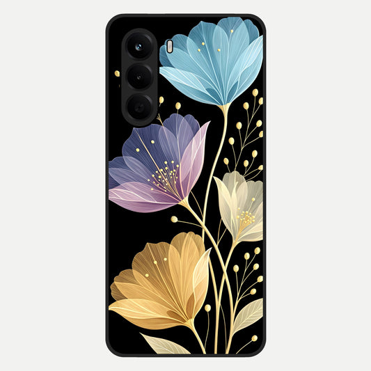  Flower Bloom Glow Glass Case For OnePlus Nord CE 6 Lite back cover – full design glossy printed glass finish