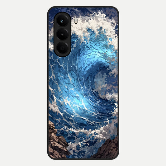  Giant Ocean Wave Glass Case For OnePlus Nord CE 6 Lite back cover – full design glossy printed glass finish