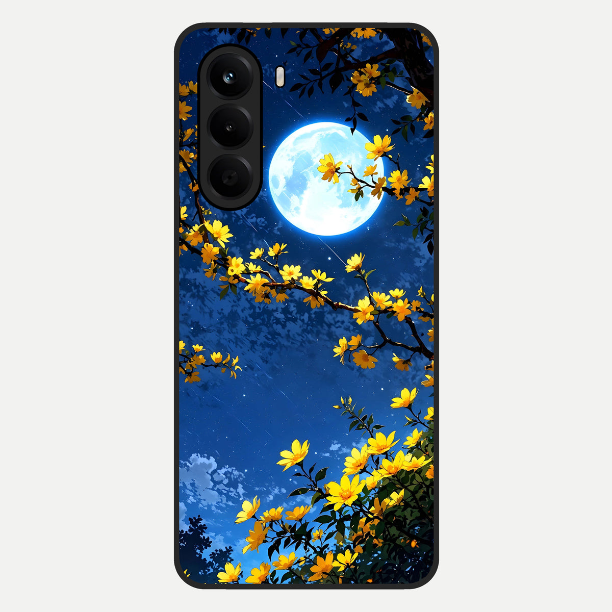  Golden Night Glow Glass Case For OnePlus Nord CE 6 Lite back cover – full design glossy printed glass finish