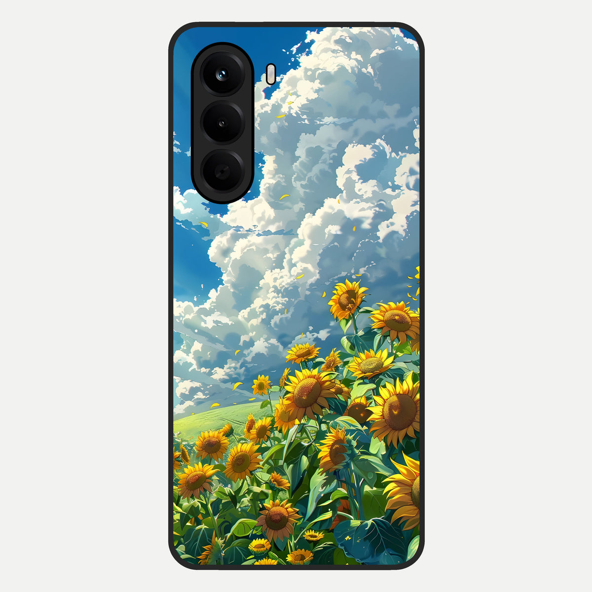  Golden Sun Glory Glass Case For OnePlus Nord CE 6 Lite back cover – full design glossy printed glass finish