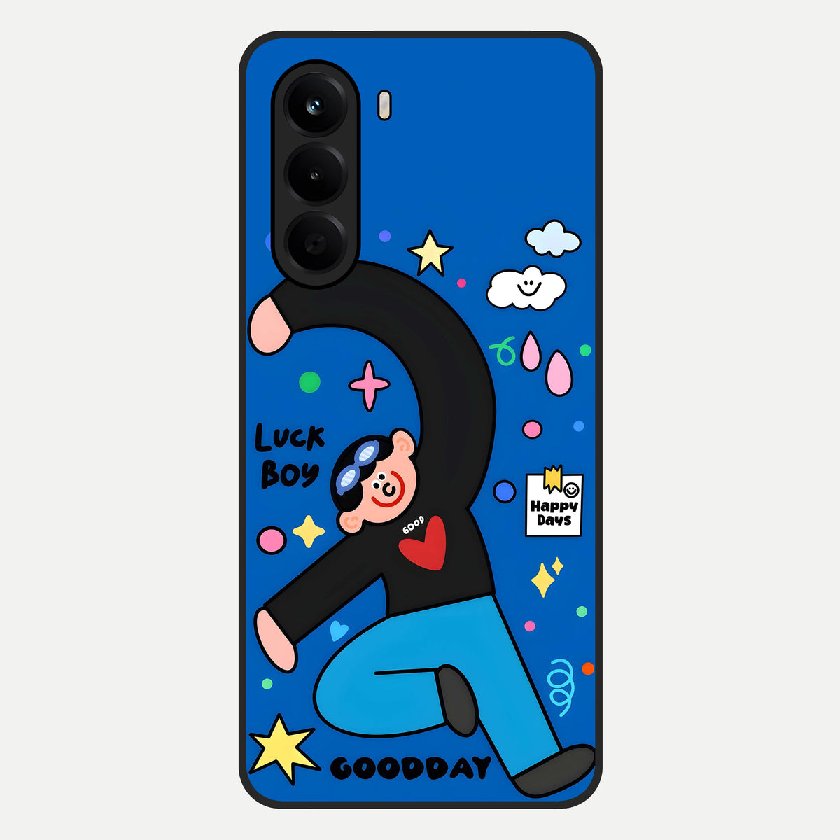  Happy Luck Vibe Glass Case For OnePlus Nord CE 6 Lite back cover – full design glossy printed glass finish