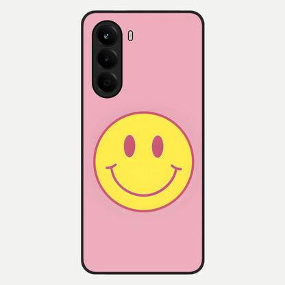  Happy Pink Mood Glass Case For OnePlus Nord CE 6 Lite back cover – full design glossy printed glass finish