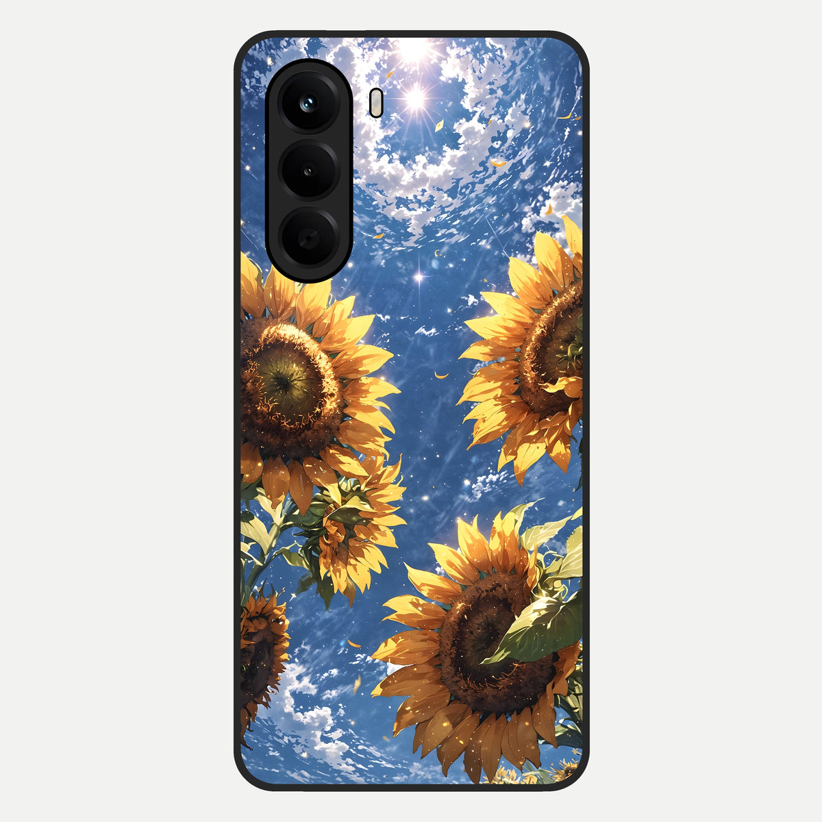  Heavenly Sunflower Rise Glass Case For OnePlus Nord CE 6 Lite back cover – full design glossy printed glass finish