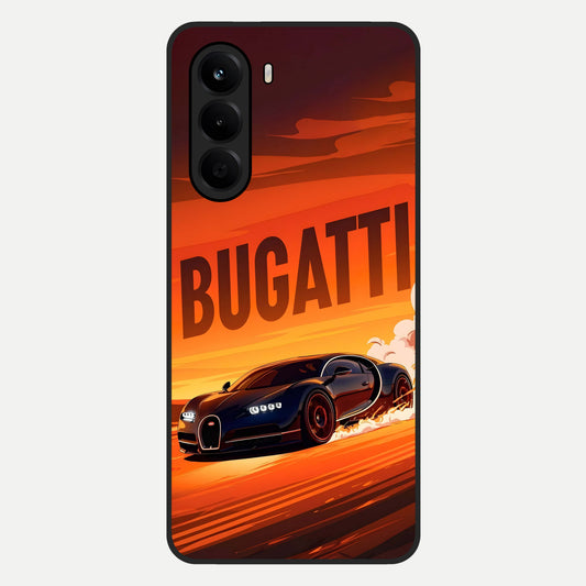  Inferno Bugatti Storm Glass Case For OnePlus Nord CE 6 Lite back cover – full design glossy printed glass finish