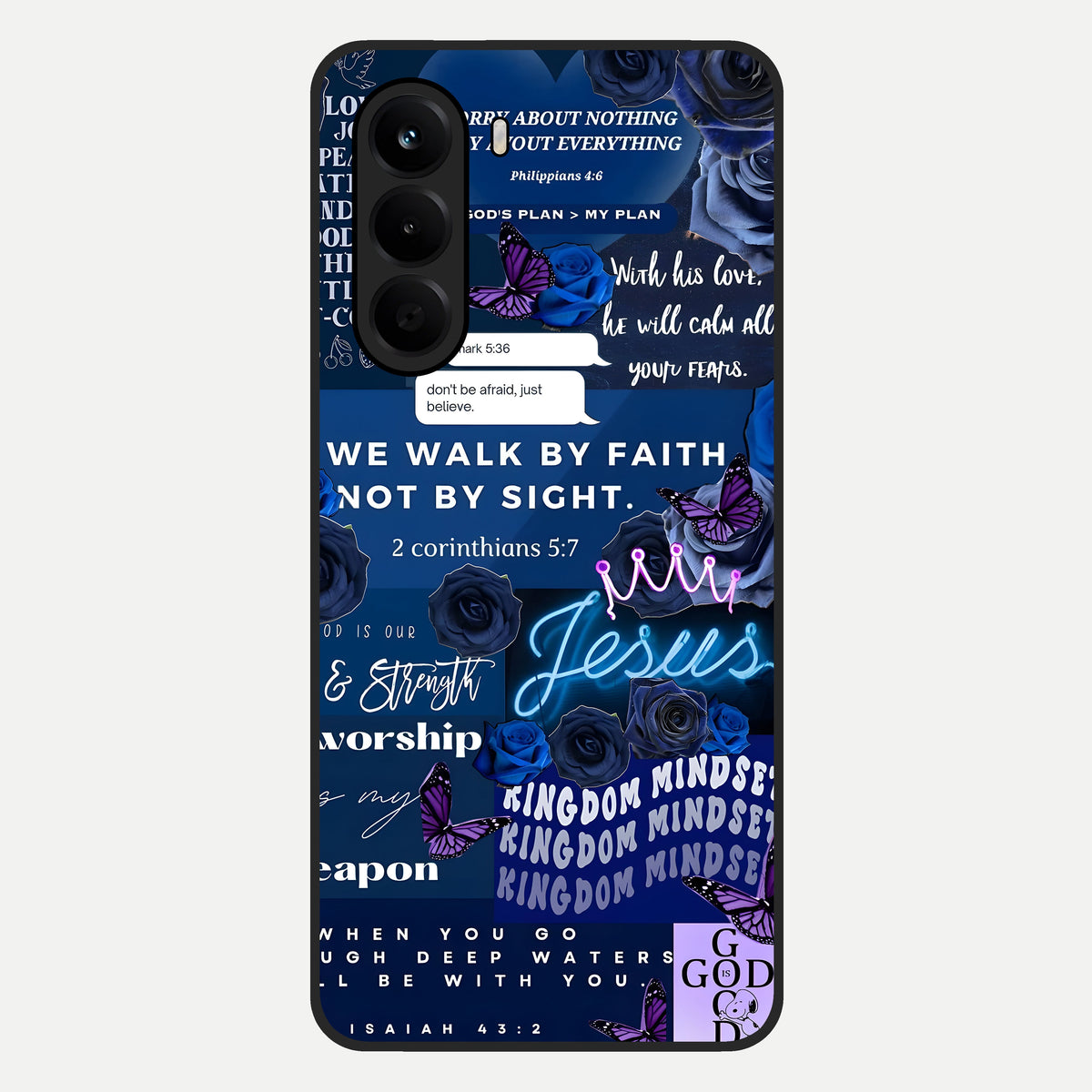  Kingdom Faith Glow Glass Case For OnePlus Nord CE 6 Lite back cover – full design glossy printed glass finish