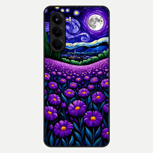  Lavender Moon Field Glass Case For OnePlus Nord CE 6 Lite back cover – full design glossy printed glass finish