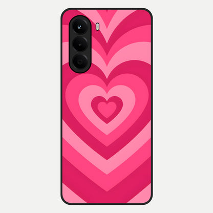  Layered Love Hearts Glass Case For OnePlus Nord CE 6 Lite back cover – full design glossy printed glass finish